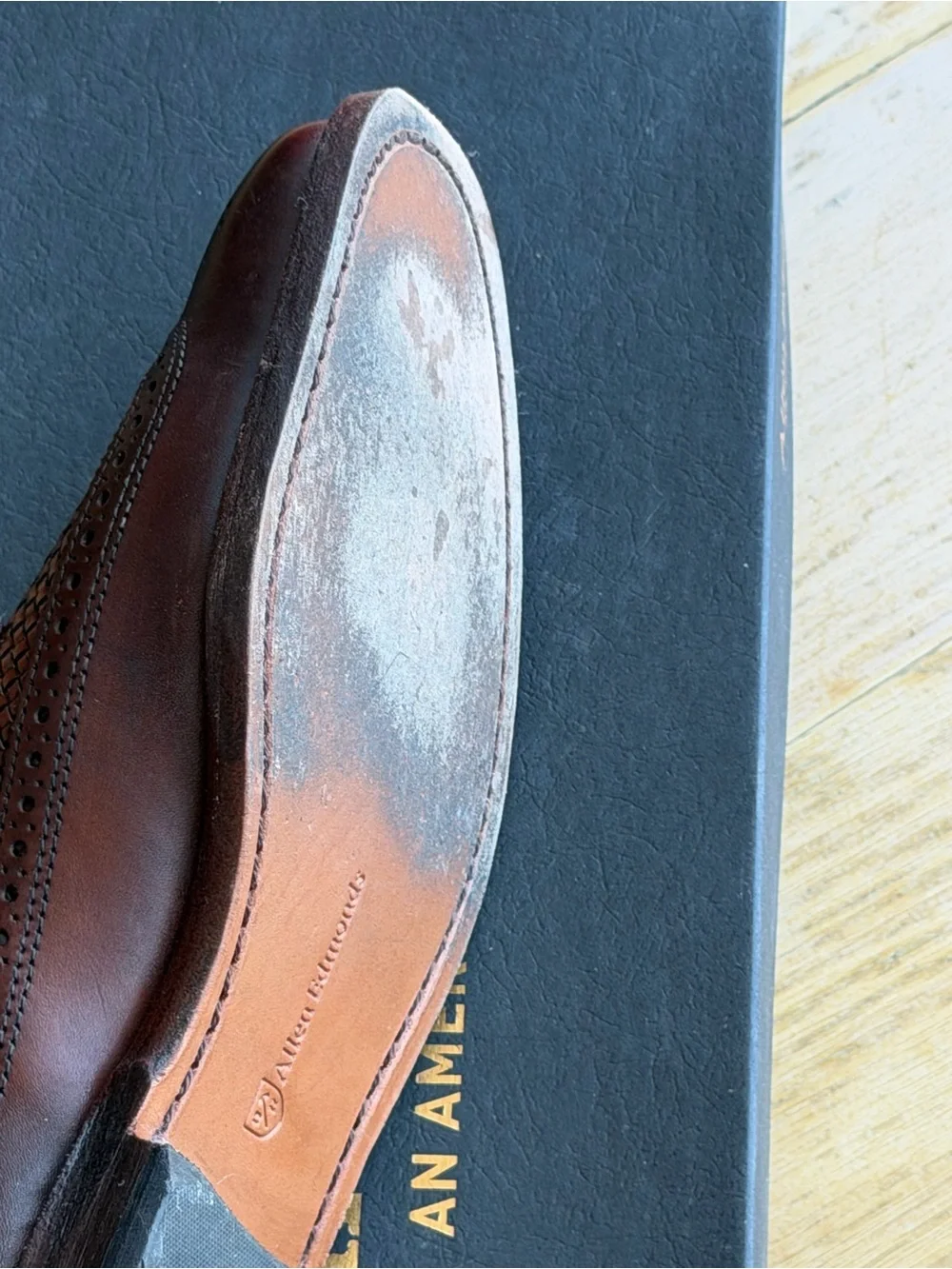 Allen Edmonds Brown Woven Leather Derby Shoes